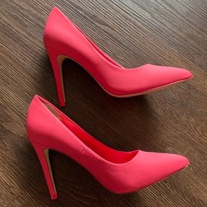Hot pink pumps